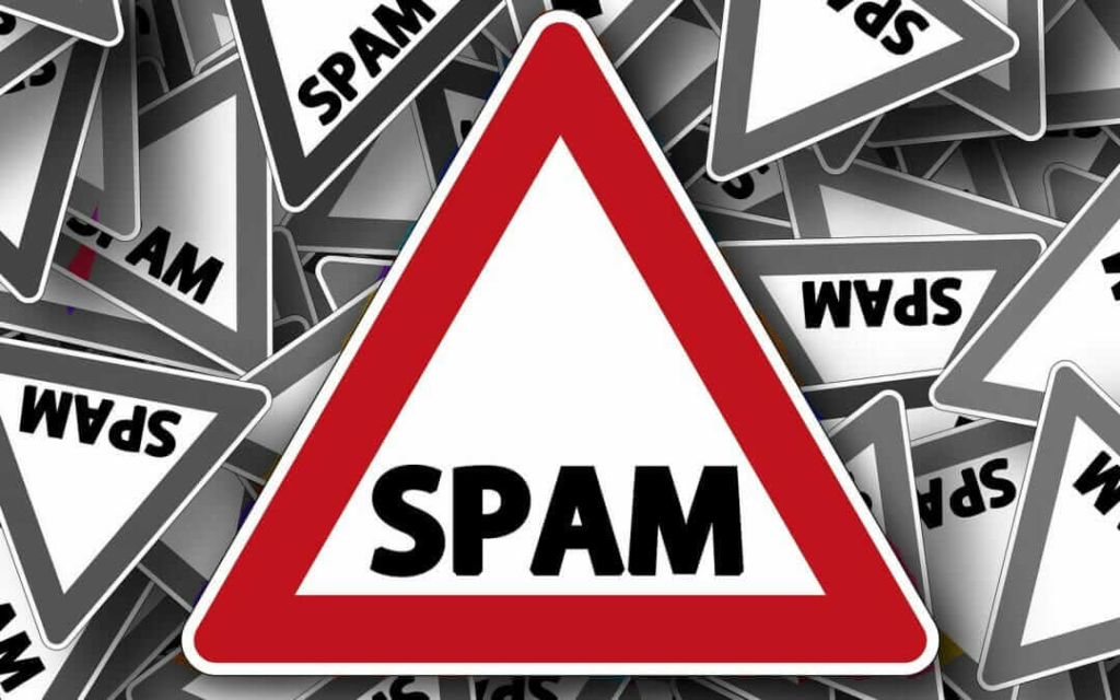 An inbox full of spam messages