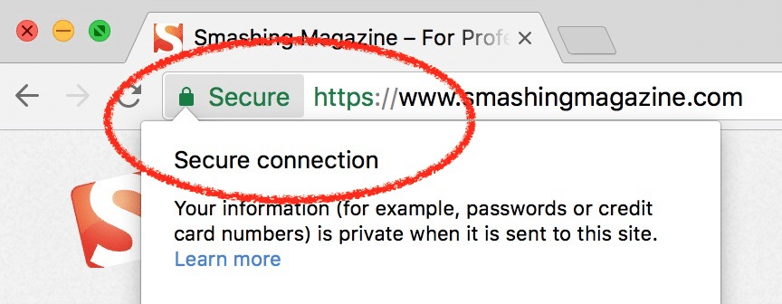HTTPS secure connection to the server