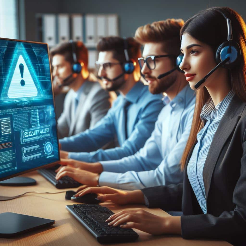 cybersecurity employee training image generated by Bing AI
